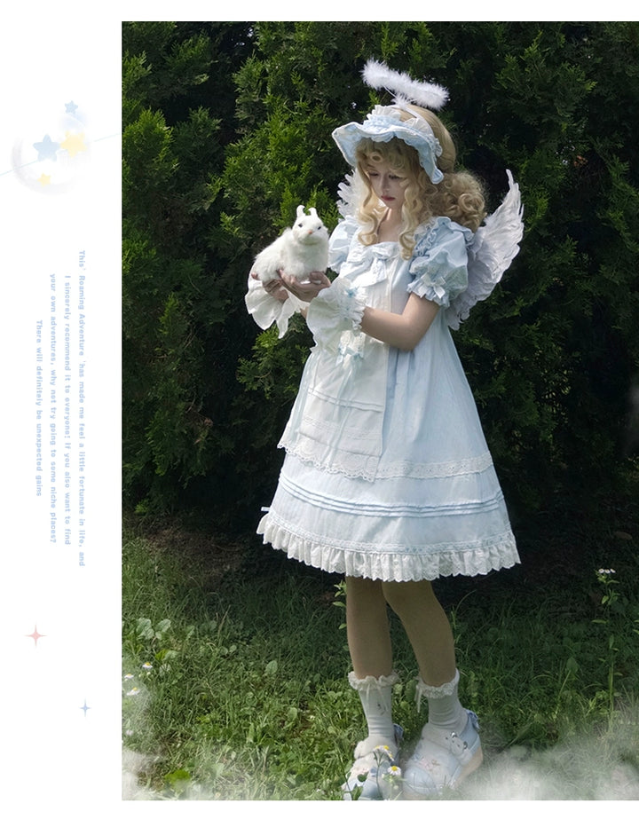 Spireme Cat~Roaming Adventure~Sweet Lolita OP Dress Cute BNT Cuffs   