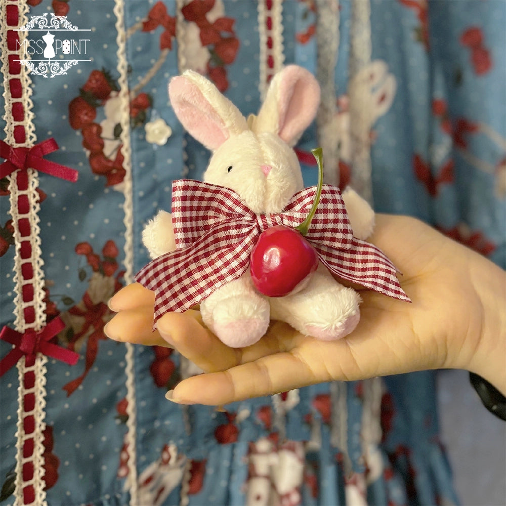 Miss Point~Forest Berry Bunny~Classic Lolita Accessory Cute Rabbit BNT KC and Brooch Light Color Rabbit Doll Dual-Use Brooch Only