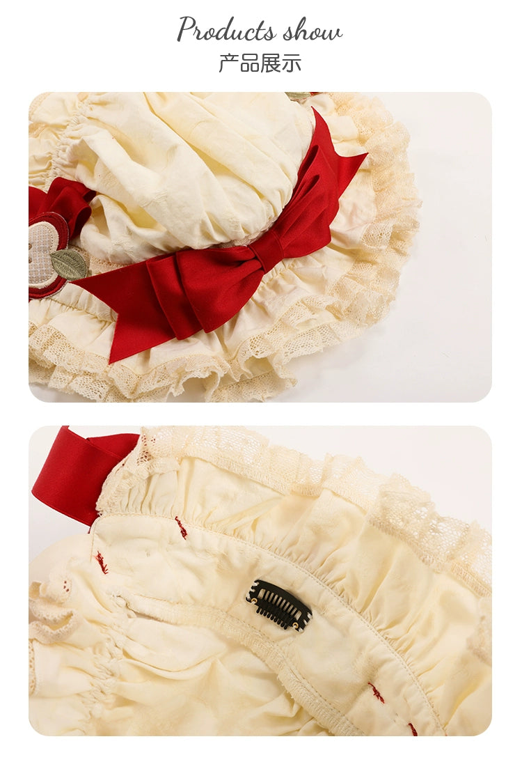 (Buyforme)Summer Fairy~Red Riding Hood Series Accessories Flower Hairband Bnt Brooch Socks   