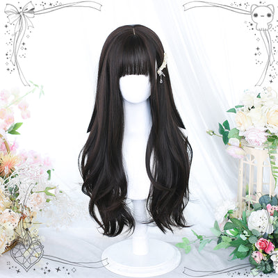 Dalao Home~Lolita Long Curly Natural Cold Brown Wig T44 cold brown  