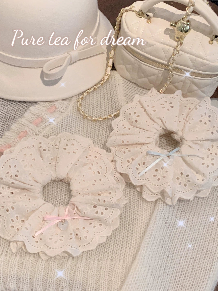 Pure Tea For Dream - Marshmallow Melody - Sweet Lolita Headdress Bow Hair Rope