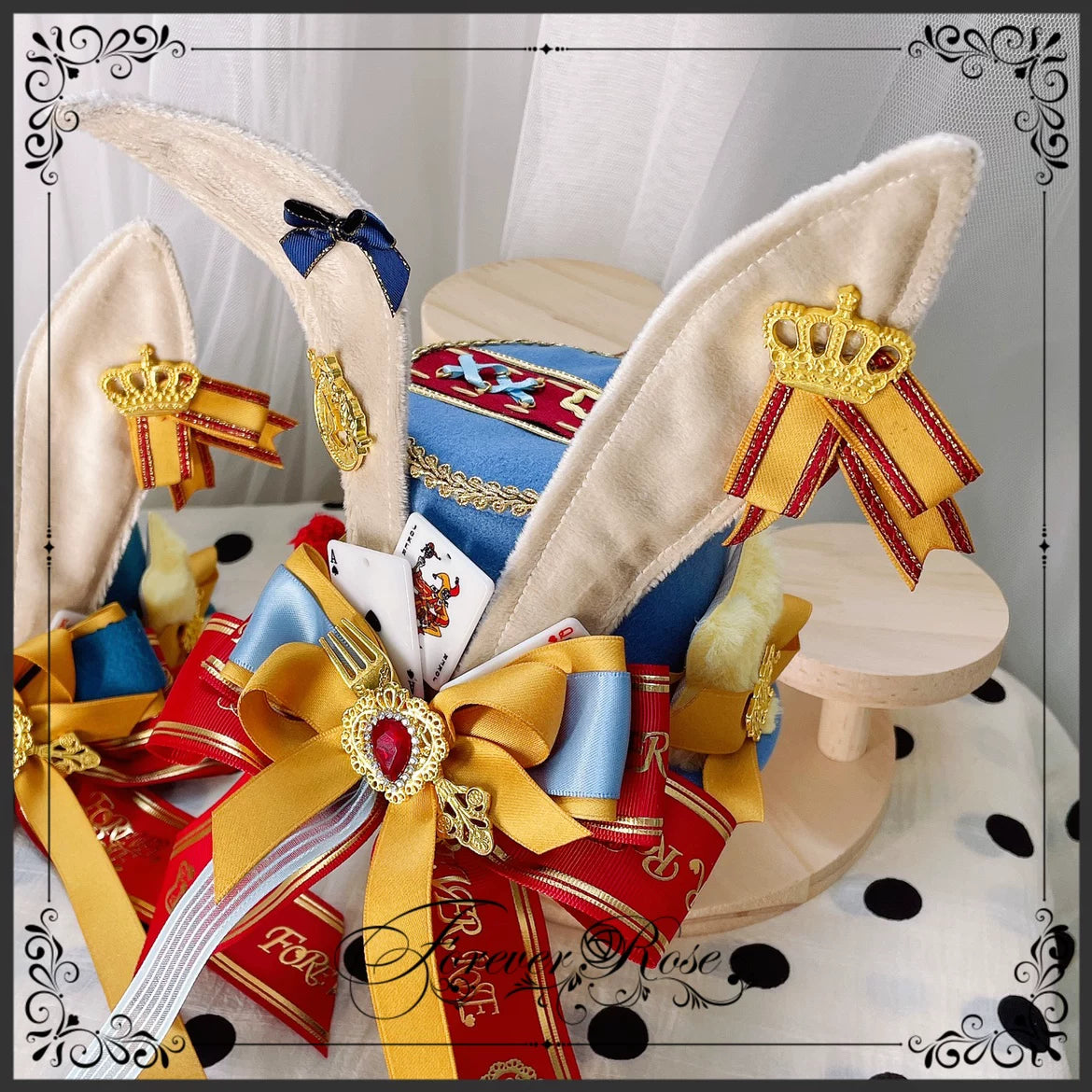 Circus-inspired Lolita Top Hat, Bunny Ear