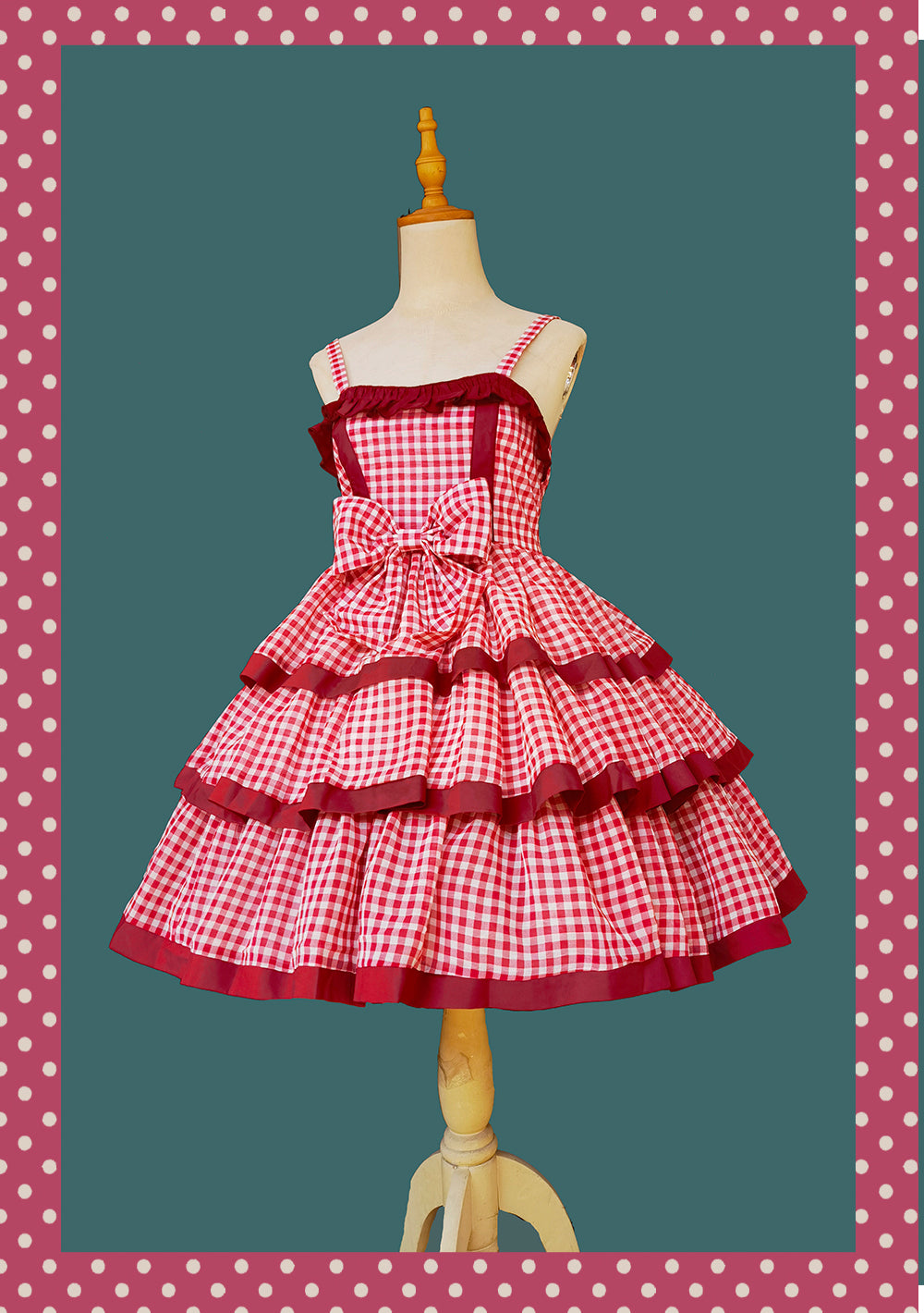 Infanta~Cloth Cat~Kawaii Lolita JSK Multi-Color Tiered Ruffles Dress 42774:753064