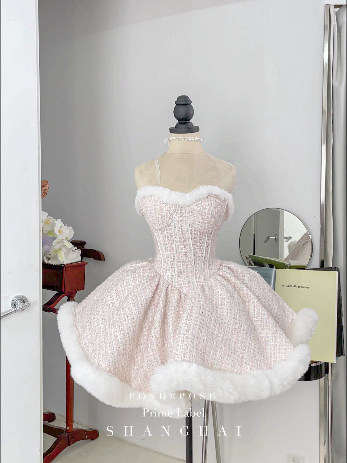 (BFM)POSHEPOSE~Sweet Lolita JSK Dress Summer Sleeveless Dress XS Sleeveless dress 