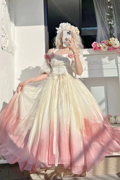 (BFM)Meowing and fruity~Miss Dael Fairy Lolita OP Dress S Mermaid Princess Long Dress 