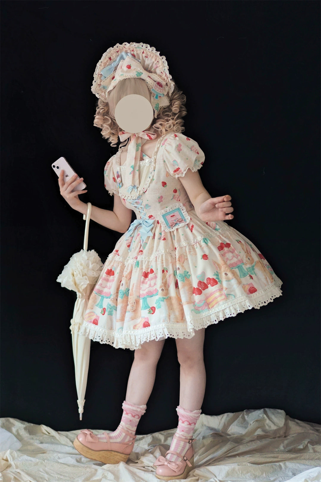 Dark Star Island~Honey Bunny Cake~Sweet Lolita JSK/OP/Strap SK/Shirt 39864:638948