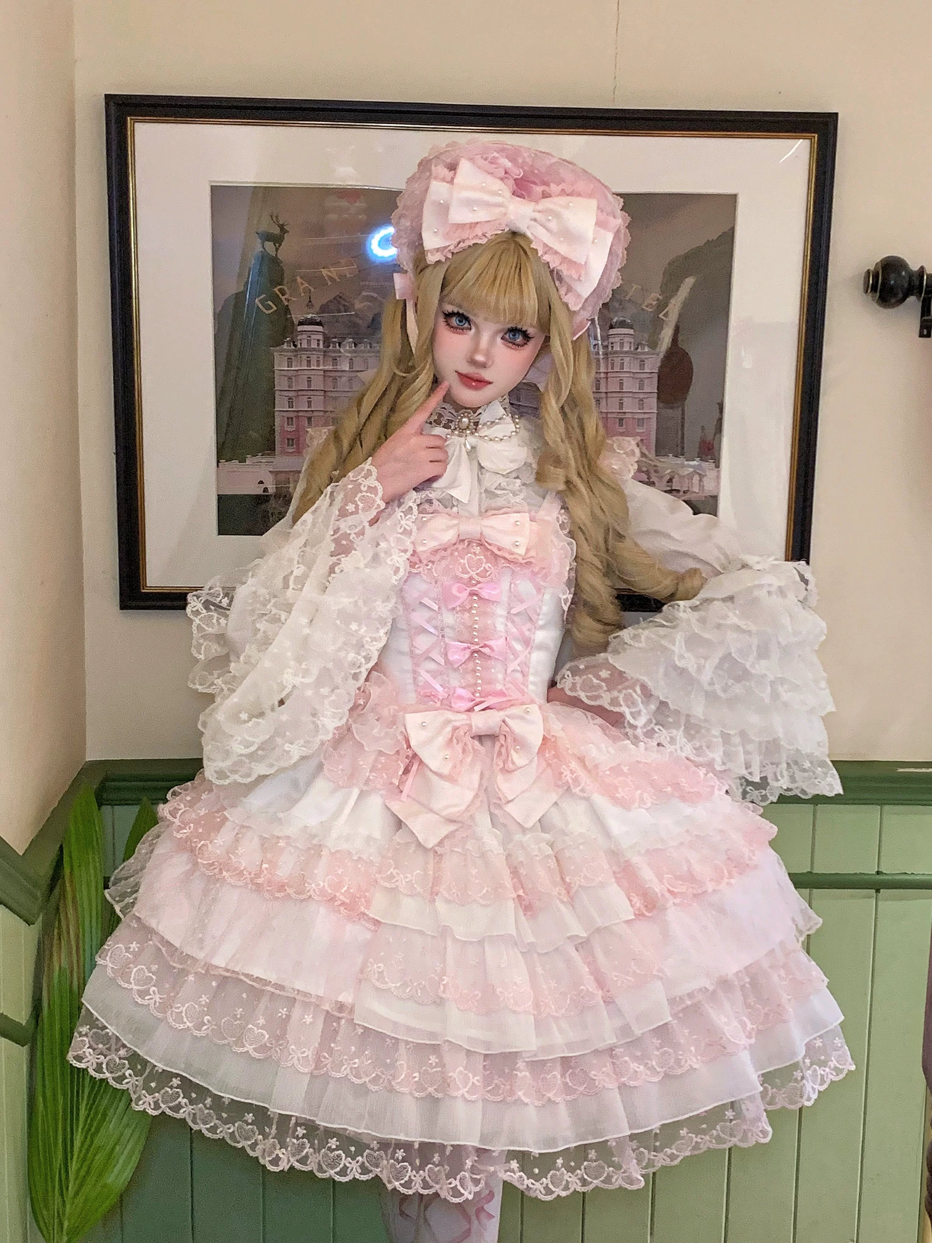 Sugar Girl - Love Overture - Sweet Lolita JSK Suit Tiered Ruffles Dress