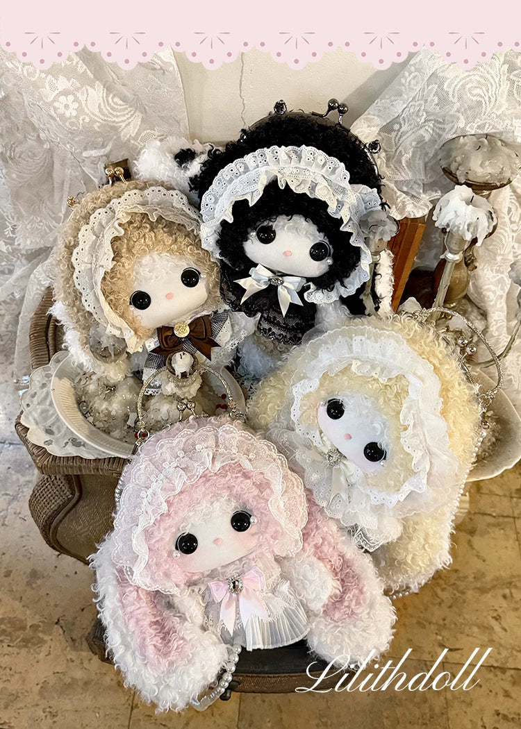 Kawaii Lolita Kiss Lock Plush Doll Bag