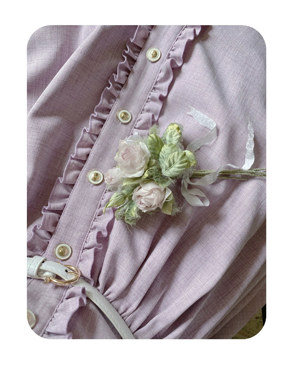 EESSILY - Window Rose - Classic Lolita OP Front Buttoned Embroidery Lolita Dress