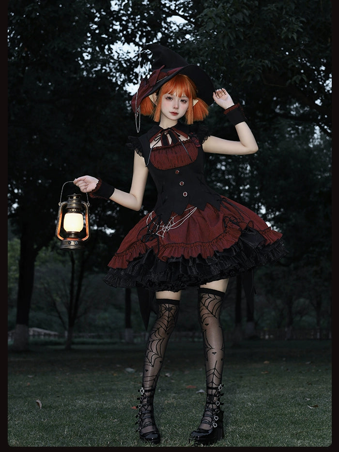 Alice Girl~Lolita Potion~Gothic Lolita JSK Halloween Sleeveless Lolita Dress   