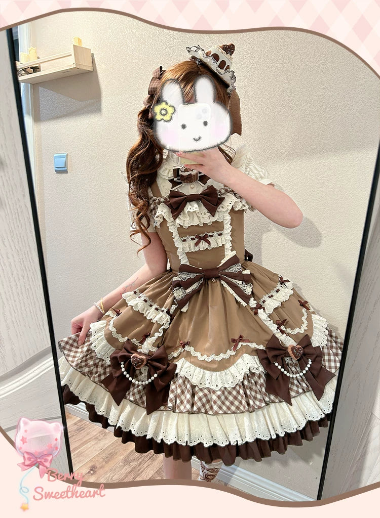 Berry Sweetheart - Sweet Lolita JSK Dress, Four Tiered Hem 44440:808023