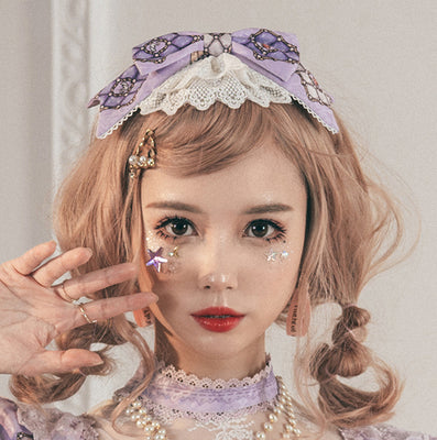 Milu Forest~The Swan's Wedding~Sweet Lolita Purple KC KC  
