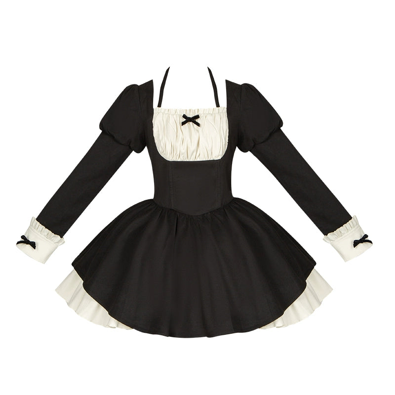 With PUJI - Suki - Maid Lolita OP Set, Detachable Apron, Juliet Sleeve (L M S) 44273:802705