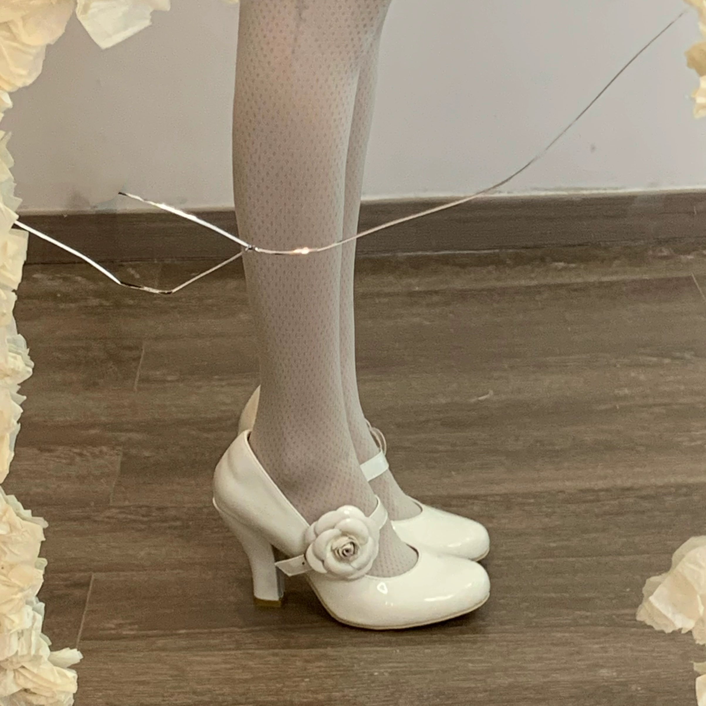 Bingo Lulu - Retro Sweet Lolita Shoes Mary Jane Lolita High Heels 34 White
