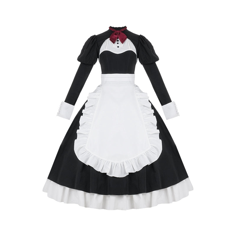 With PUJI~Night Banquet~Ouji Lolita Outfit/Maid Lolita OP Twin Lolita Suit   