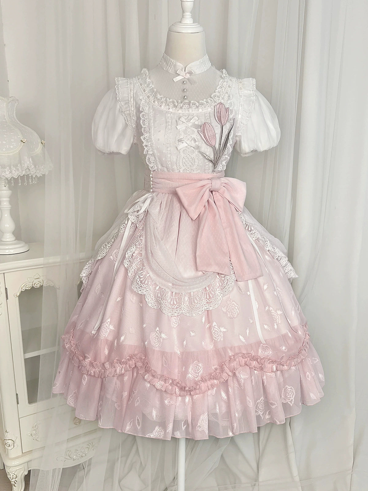 Cornfield Lolita - Elegant Lolita Dress Short Sleeve OP S Dress only