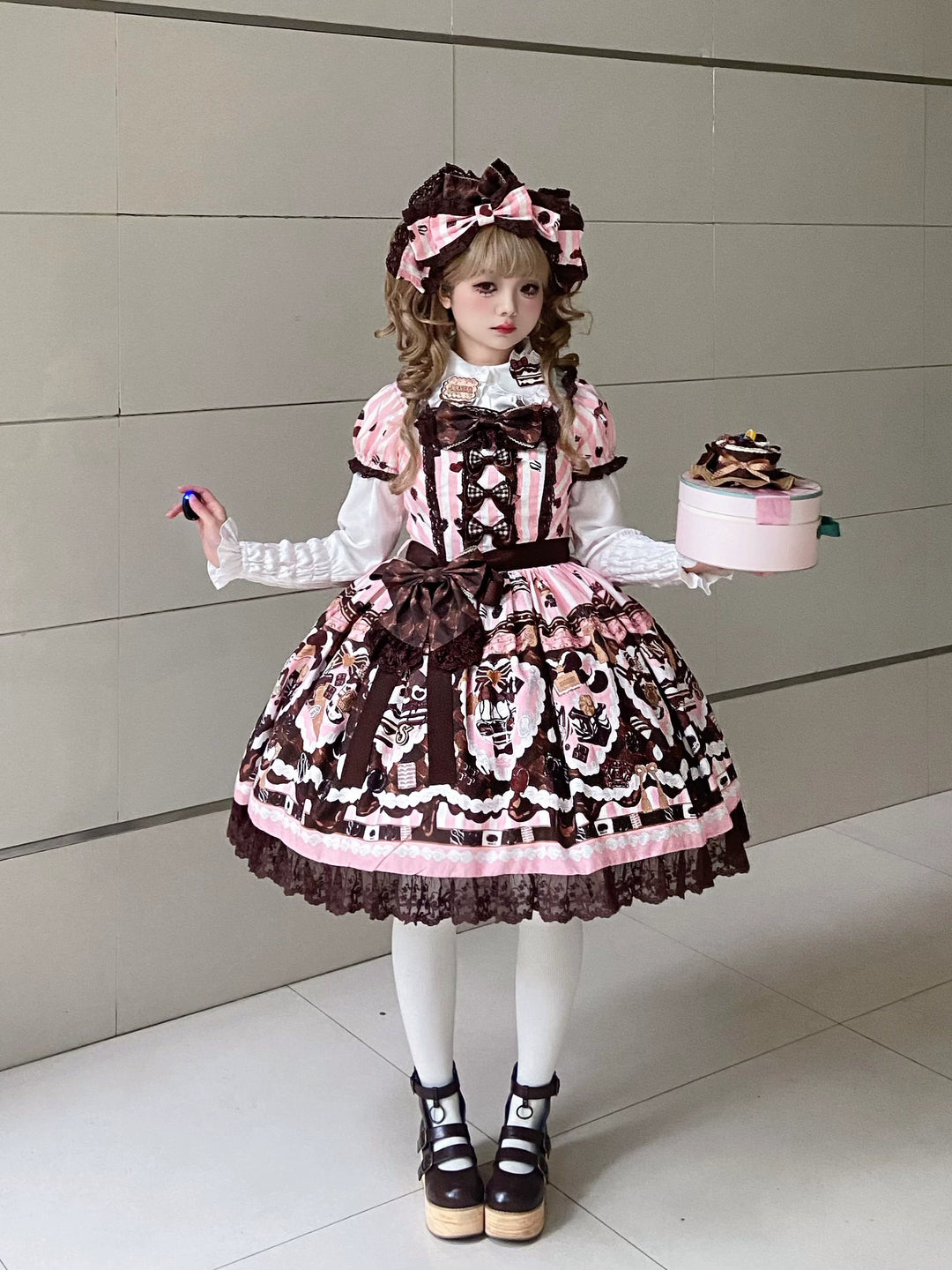 Nn Star~Royal Chocolate 2.0~Sweet Lolita Dress Suit Cute Print Lolita OP and JSK