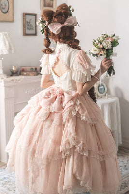 Henrietta~Look for Butterflies~Elegant Lolita Princess Dress Accessories Multicolor free size light pink extended tail 
