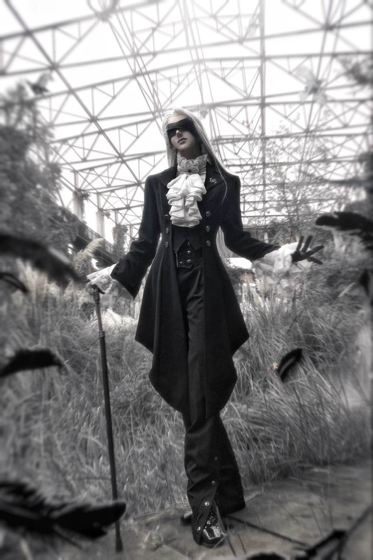 Eternal Night Butler - Gothic Lolita Coat & Blouse Set, Tailcoat Hem 46103:875253