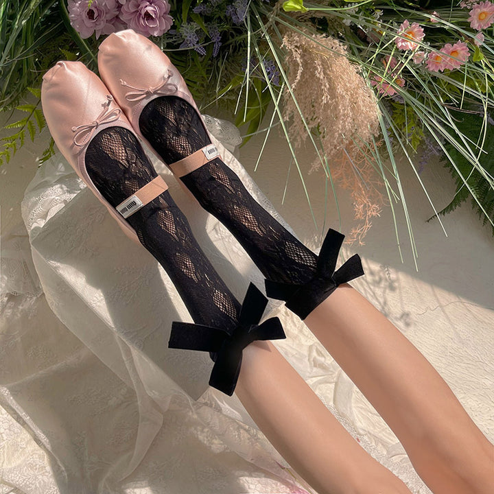 WAGUIR~New Summer Kawaii Lolita Socks black free size 