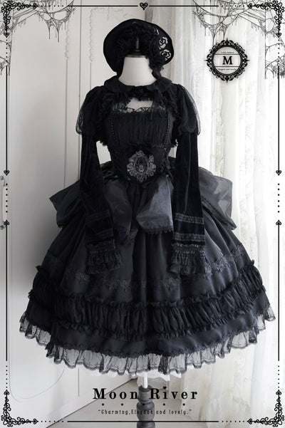 (BFM)Moon River~Gothic Lolita Dress in Red and Black Color   