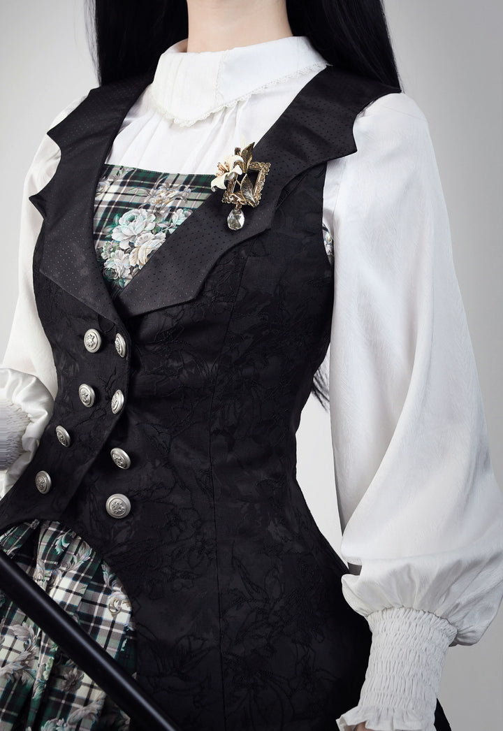 (BFM)Picture Book Girl~Dark Wings~Gothic Lolita Black Vest   