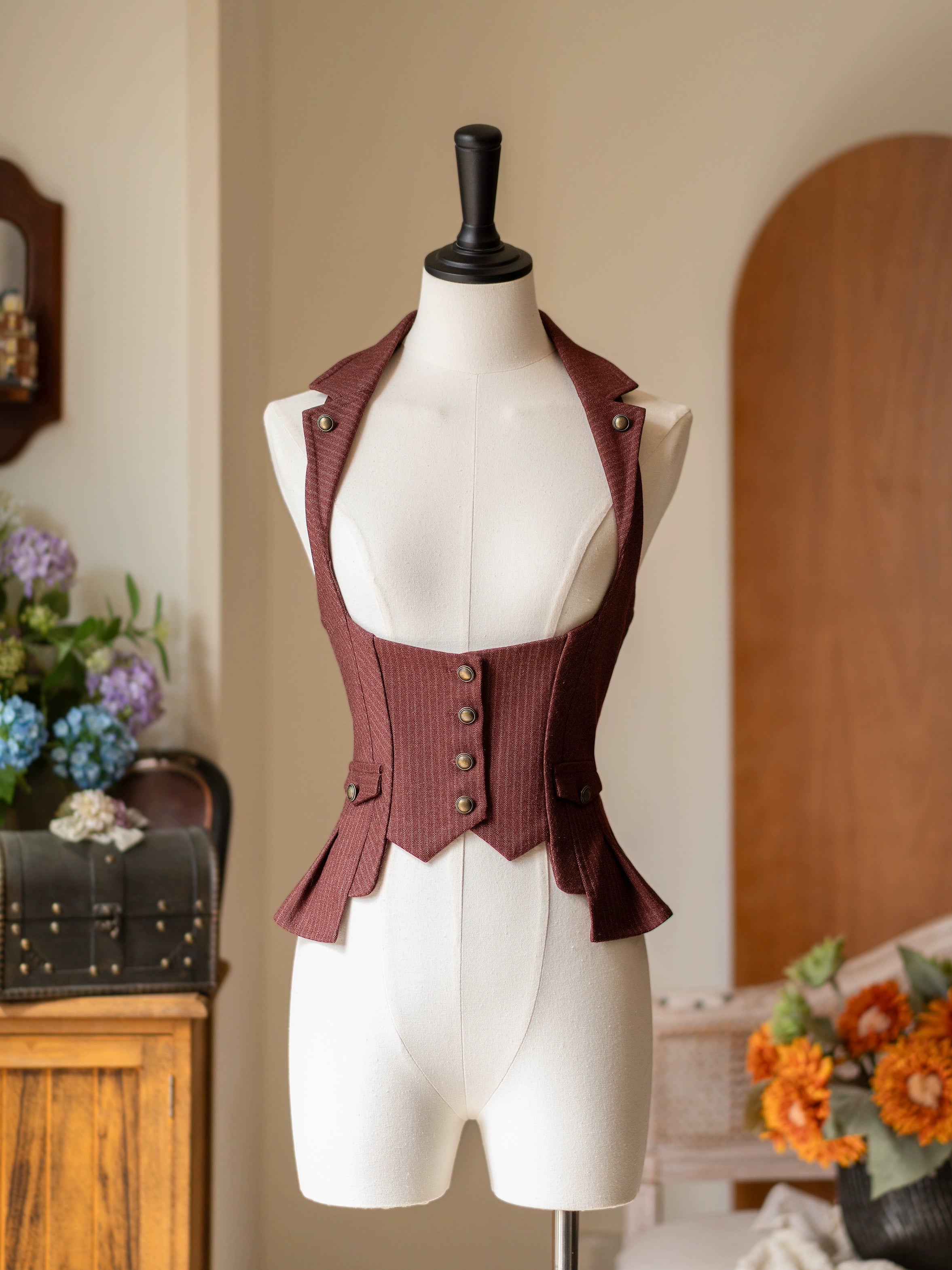 Forest Wardrobe - Forest Contract - Classic Lolita Striped Vest, Elastic Waist 43921:790117