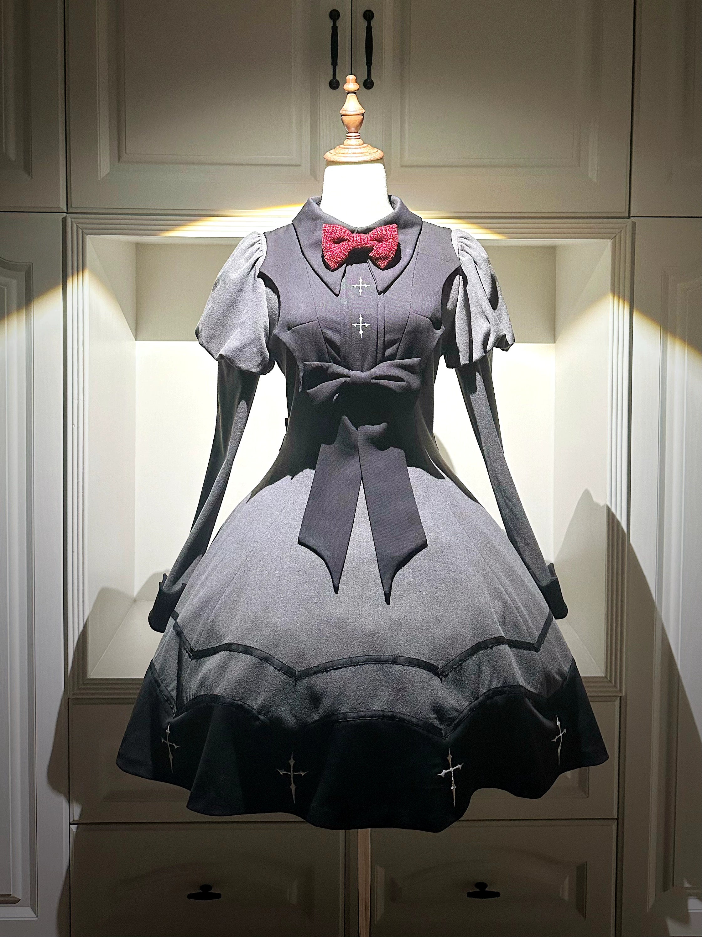 Polaris Lolita - Vampire Princess - Bat-Inspired Halloween Gothic Lolita OP Dress 43386:774889