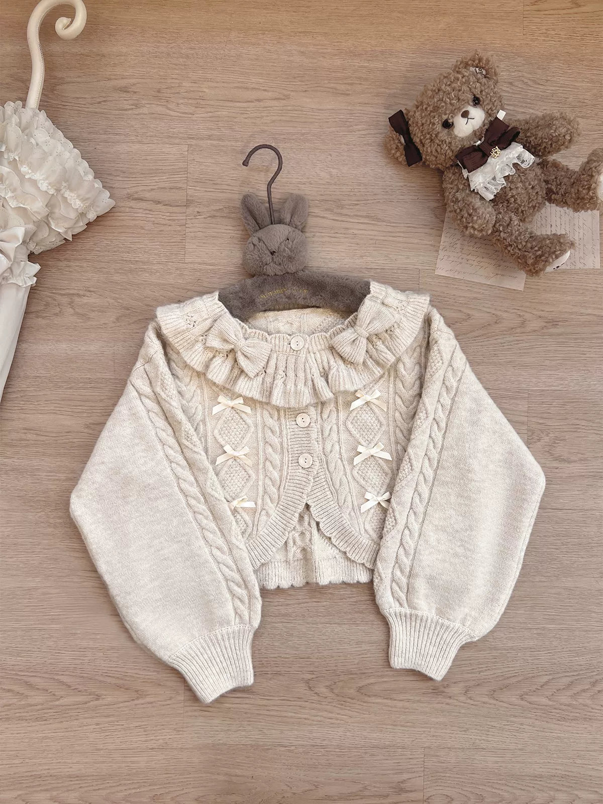 Napoleon Pastry - Sweet Lolita Cardigan, Detachable Bows (L M S) 44423:807556