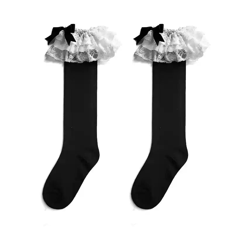 (BuyForMe)WAGUIR~Lolita Bow Cotton Socks Lace Socks