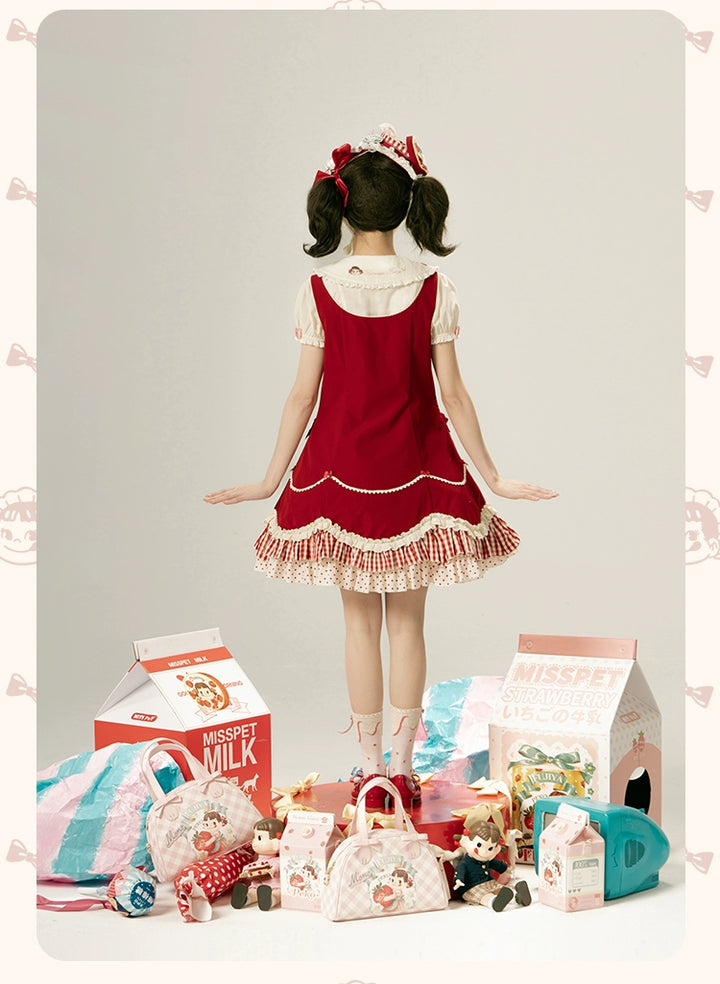 Summer Fairy~IP Collab Kawaii Lolita Dresses OP Home Wear Salopette Cardigan SK   