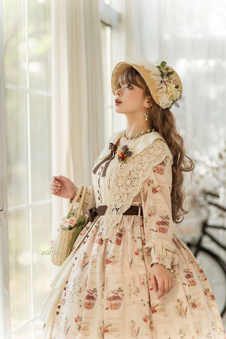 (Buyforme)Miss Point~Forest Lolita Lantern Sleeve OP Casual Dress 29482:341962