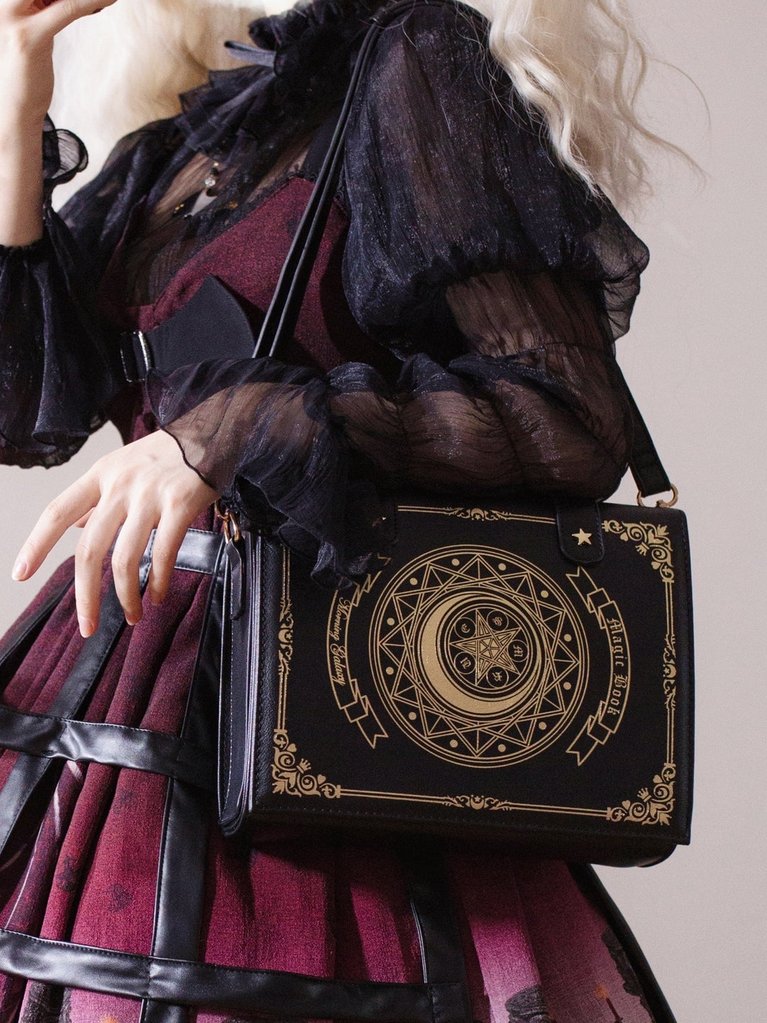 Morning Glory~The Star-Moon Grimoire~Sweet Lolita Crossbody Clamshell bag