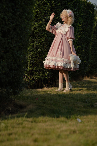 Cornfield Lolita~Cross Wishing Dream~Puff Sleeve Sweet Lolita OP   