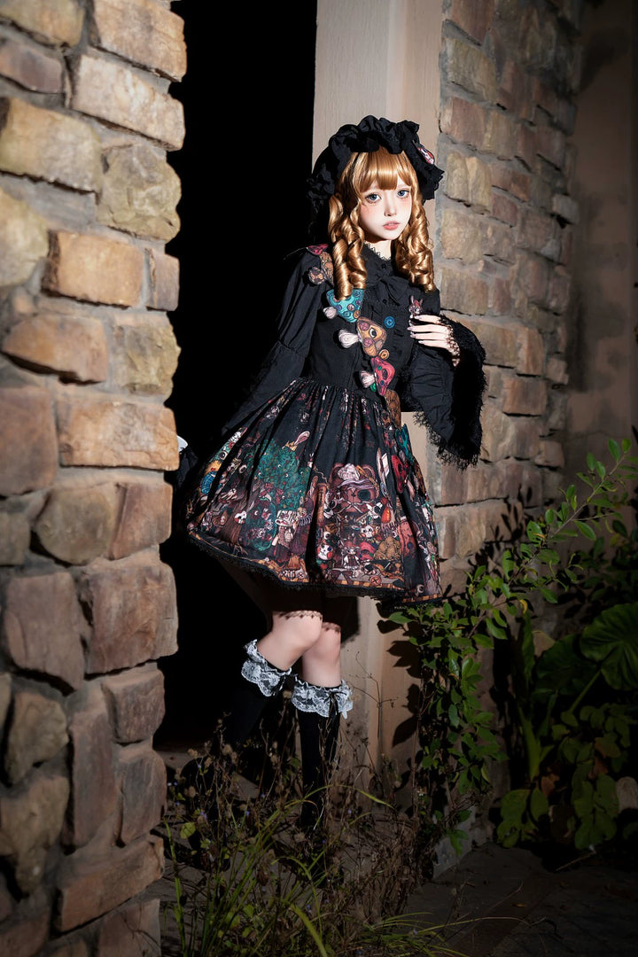 Frozen in time~Rabbit Kingdom~Gothic Lolita JSK Suit Printed Lolita Dress