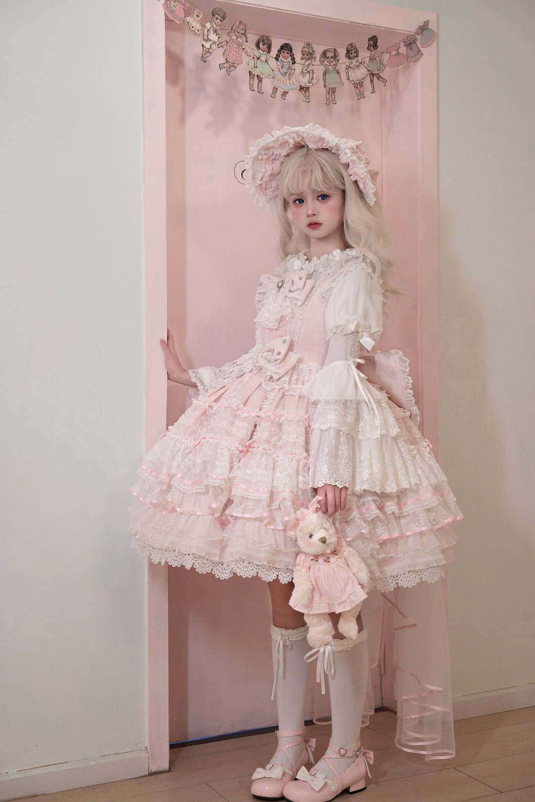 Flower Banquet~Wishing Star~Sweet Wedding Lolita JSK Bridal Lolita Dress