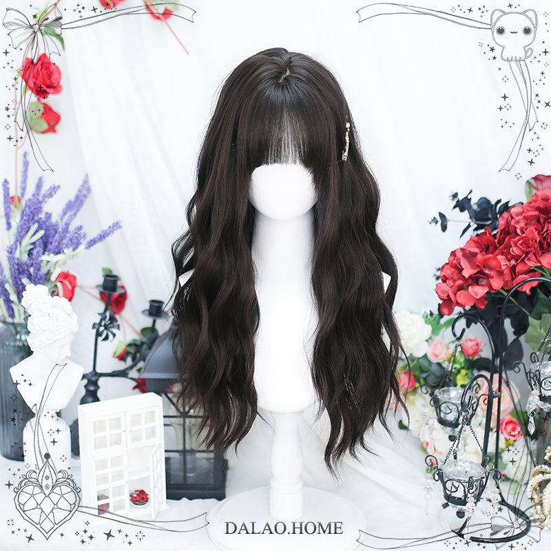 Dalao~Daily Lolita Wig Long Curly Various Styles Ins KOL Wig DLD33 Black Tea  