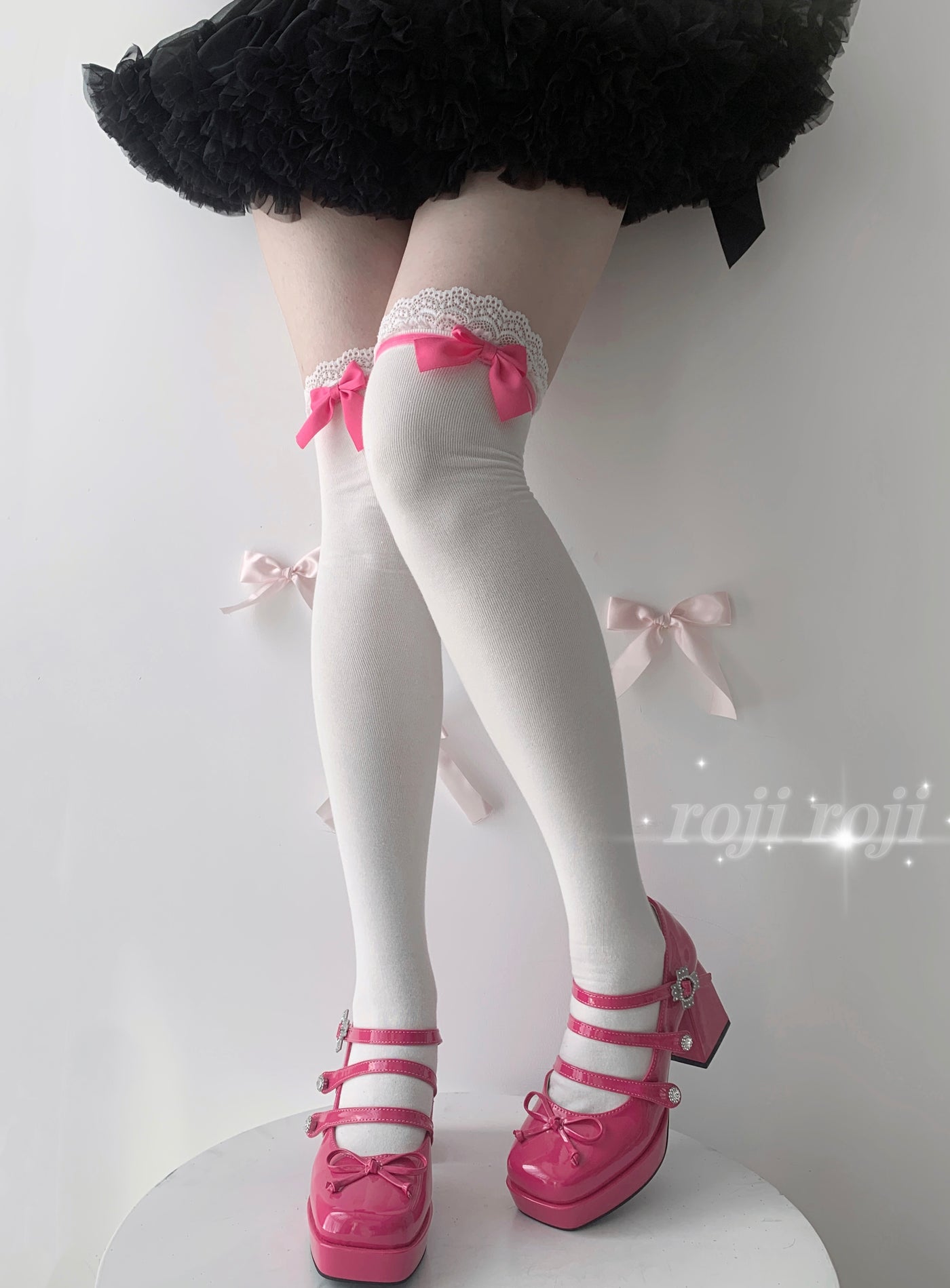 Roji roji~Spring Lolita Socks Mid-calf Socks Over Knee Stockings   