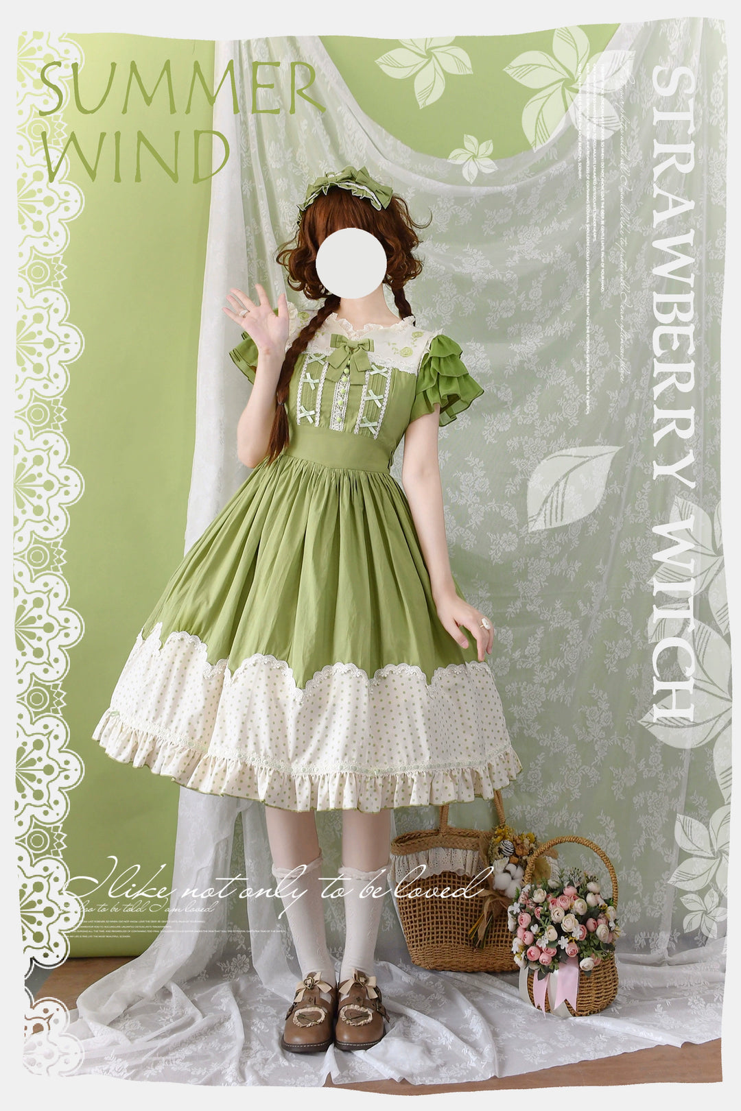 Strawberry Witch~Summer Breeze~Sweet Lolita OP Embroidery Daily Lolita Dress   