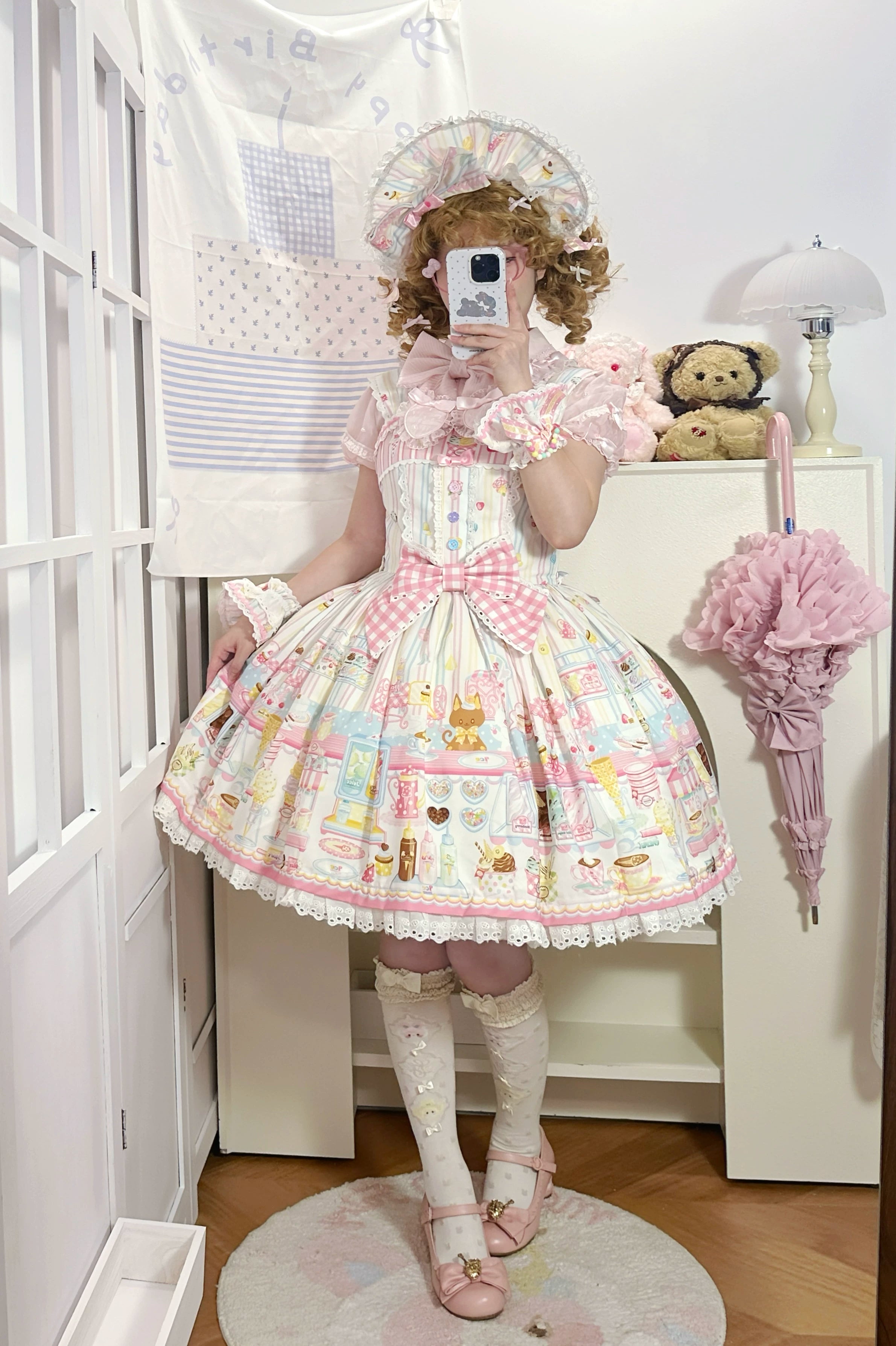 Summer Ice Cream Tale - Old School Lolita Ice Cream Printed OP & JSK Dress 45684:858638