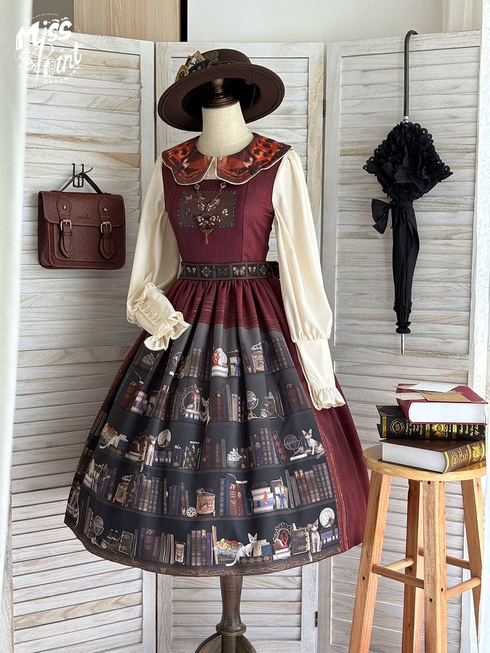 Miss Point - German Bookshelf - Classic Lolita Printed JSK Dress 44029:792921