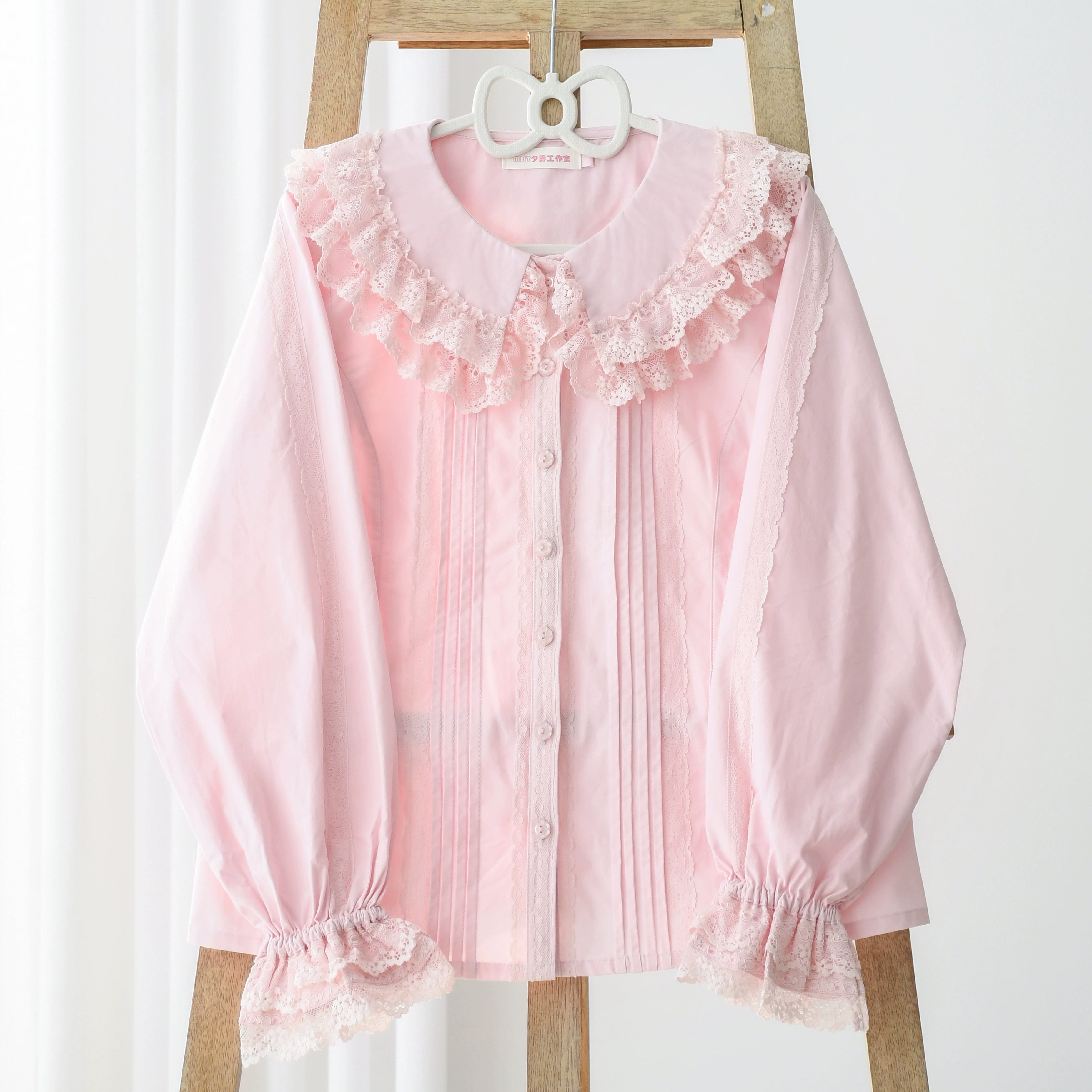 MIST - Hyde Garden - Daily Lolita Shirt Cotton Blouse Long Sleeves (L M S XL) 35152:482878