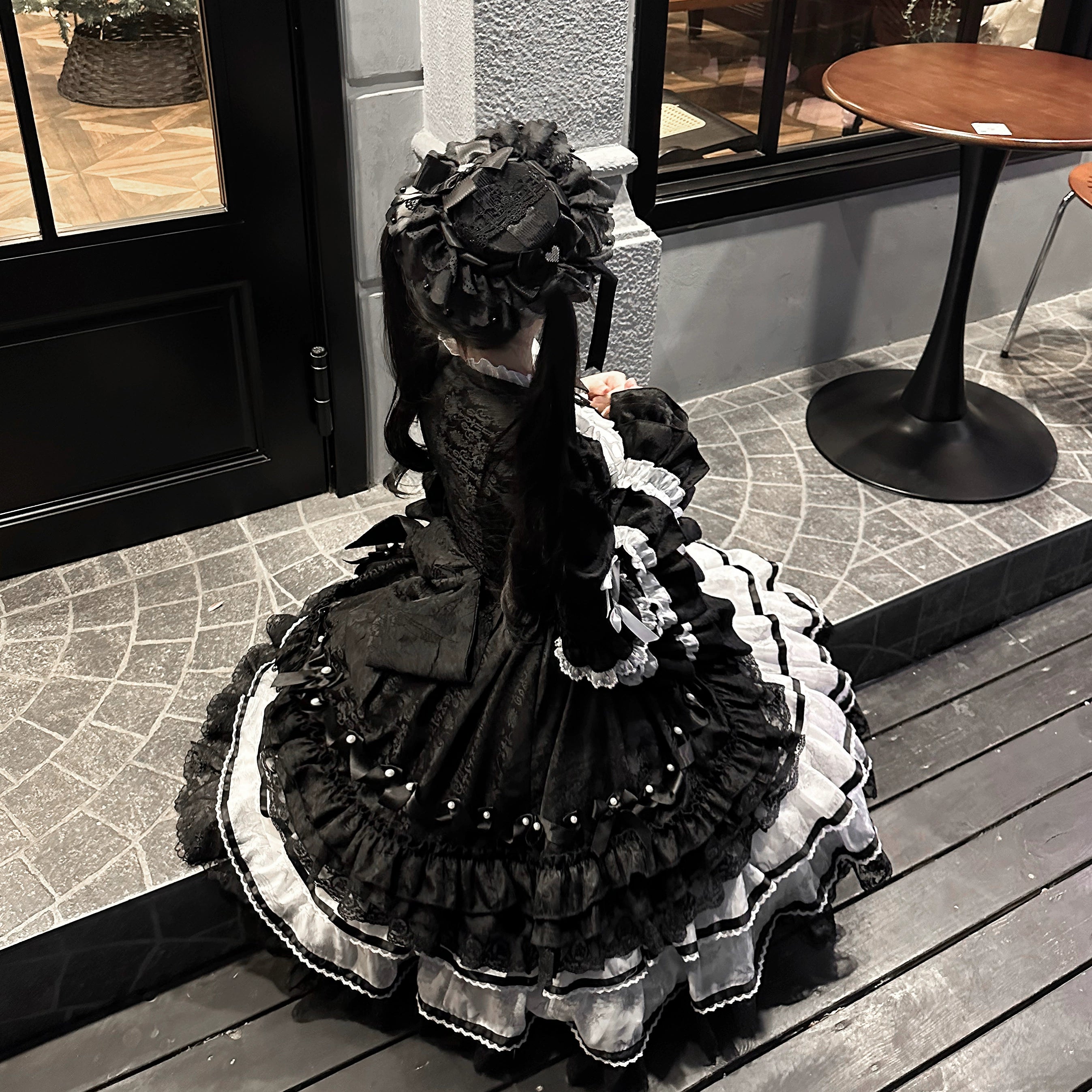 Buling Moon - Solo Puppet - Sweet Lolita OP Dress with Princess Long Sleeves 42886:756934