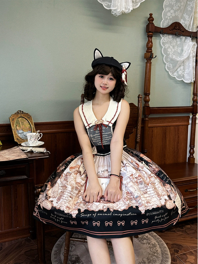 Alice Girl~Fox Band~Sweet Lolita Faux Collar with Ear-shaped Accents