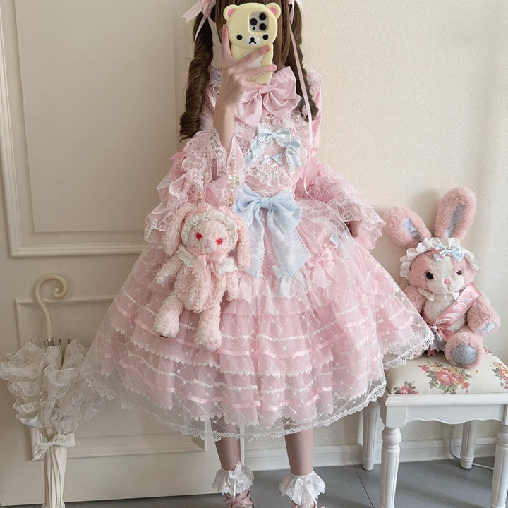 Hanguliang~Spring Awakening~Sweet Lolita JSK and Princess-Sleeved Shirt with Lace Detail