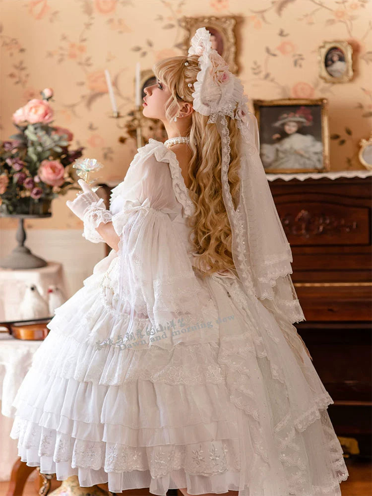 Dawn and Morning - Elegant Lolita OP Dress Sunrise Elf Long Dress