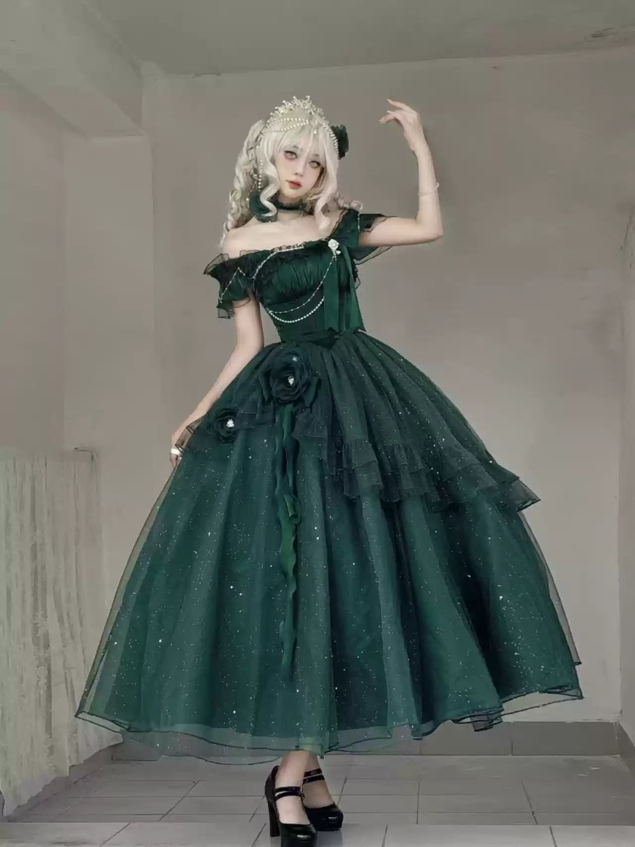 Meowing and fruity - Milky Way - Brilliant Princess Lolita Prom Dress Multicolors Long Dress