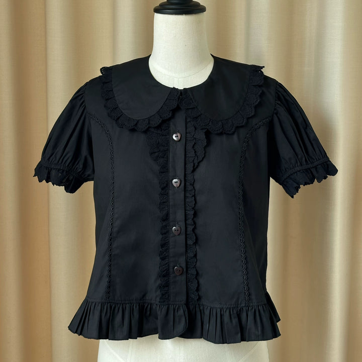Sweet Dream Sheep - Cake Bunny - Blue Sweet Lolita Dress, Bunny&Cake Print Black Shirt Only S