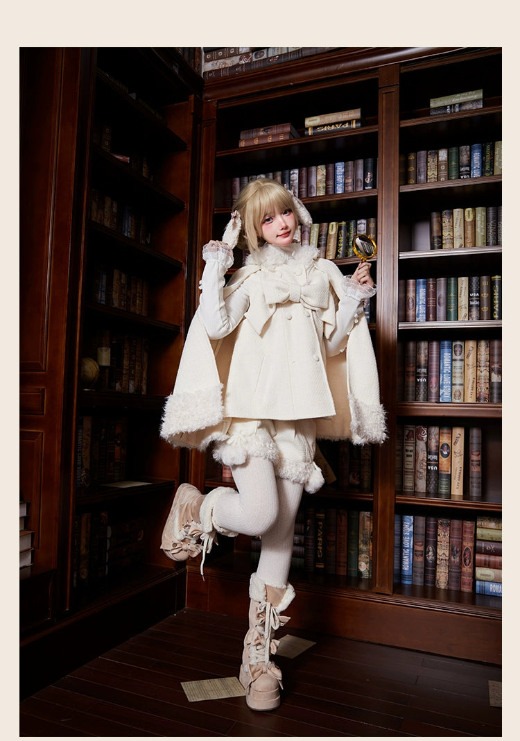 Tan Tuan~Rabbit & Bear~Winter Kawaii Lolita Cape and Shorts