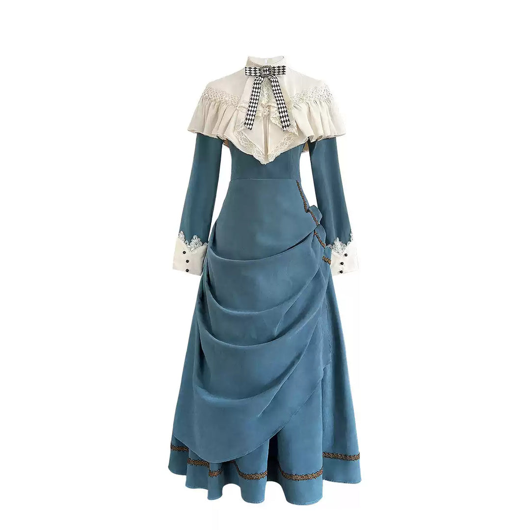 Cornfield Lolita~Classic Lolita OP Retro Blue Lolita Dress